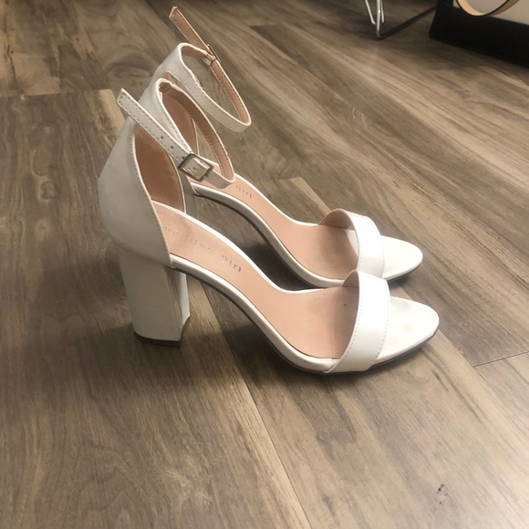 Madden Girl Shoes - Madden Girl White Strap Heel